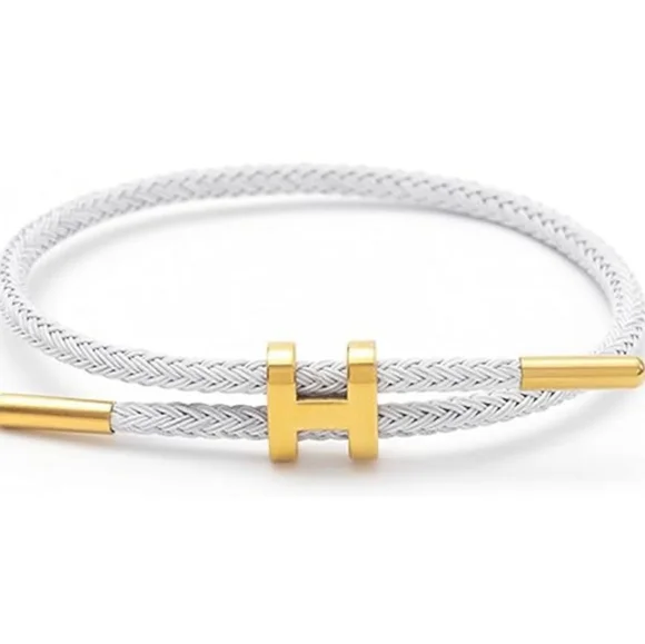 H-Shaped Buckle Steel Wire Bracelet Adjustable Bracelet Lucky Rope Bracelet - Picture 5 of 5